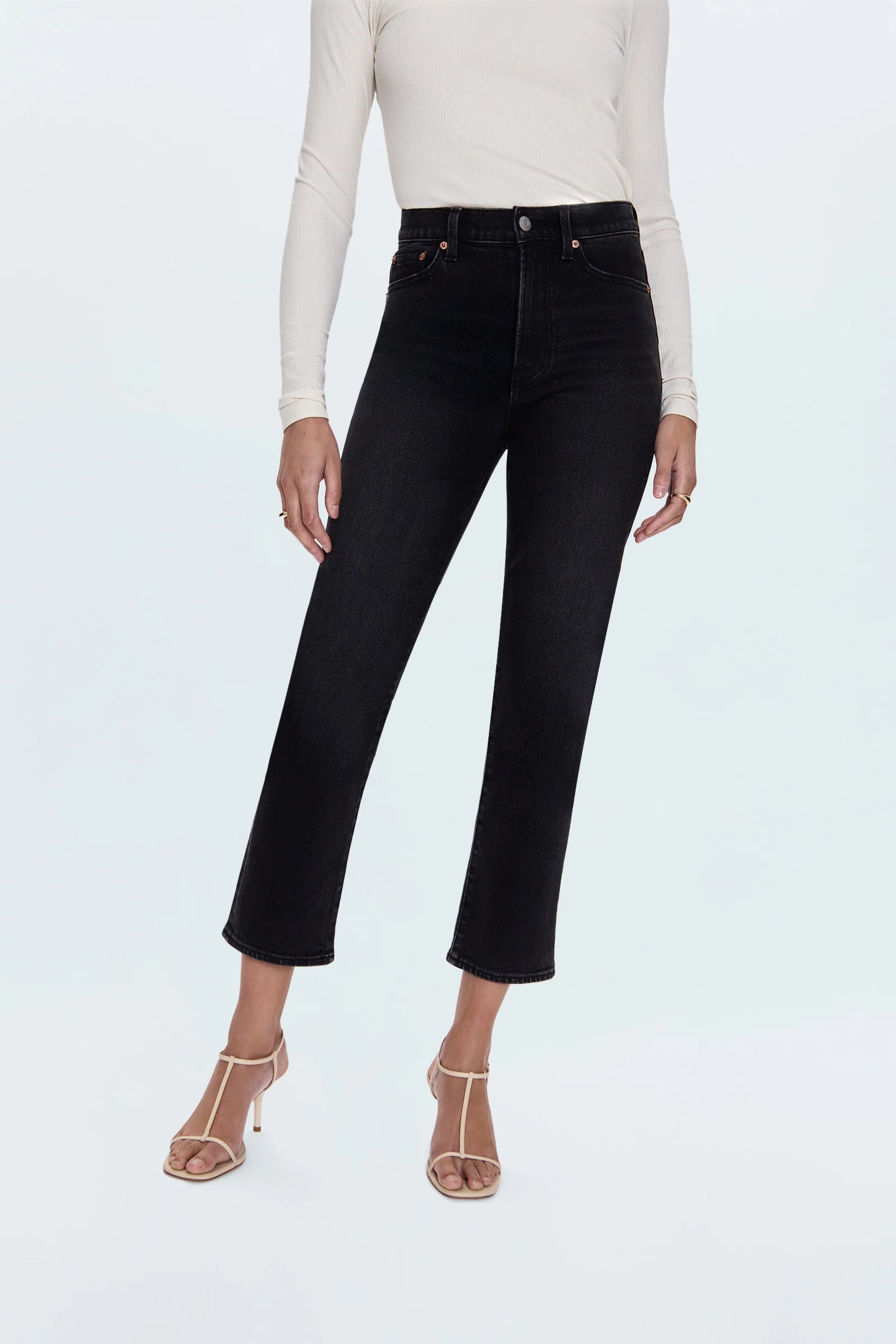 Charlie High Rise Classic Straight in Dark Midnight