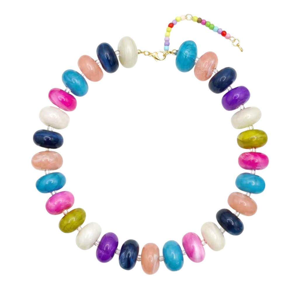 Marlan Chunky Beaded Necklace- Multi