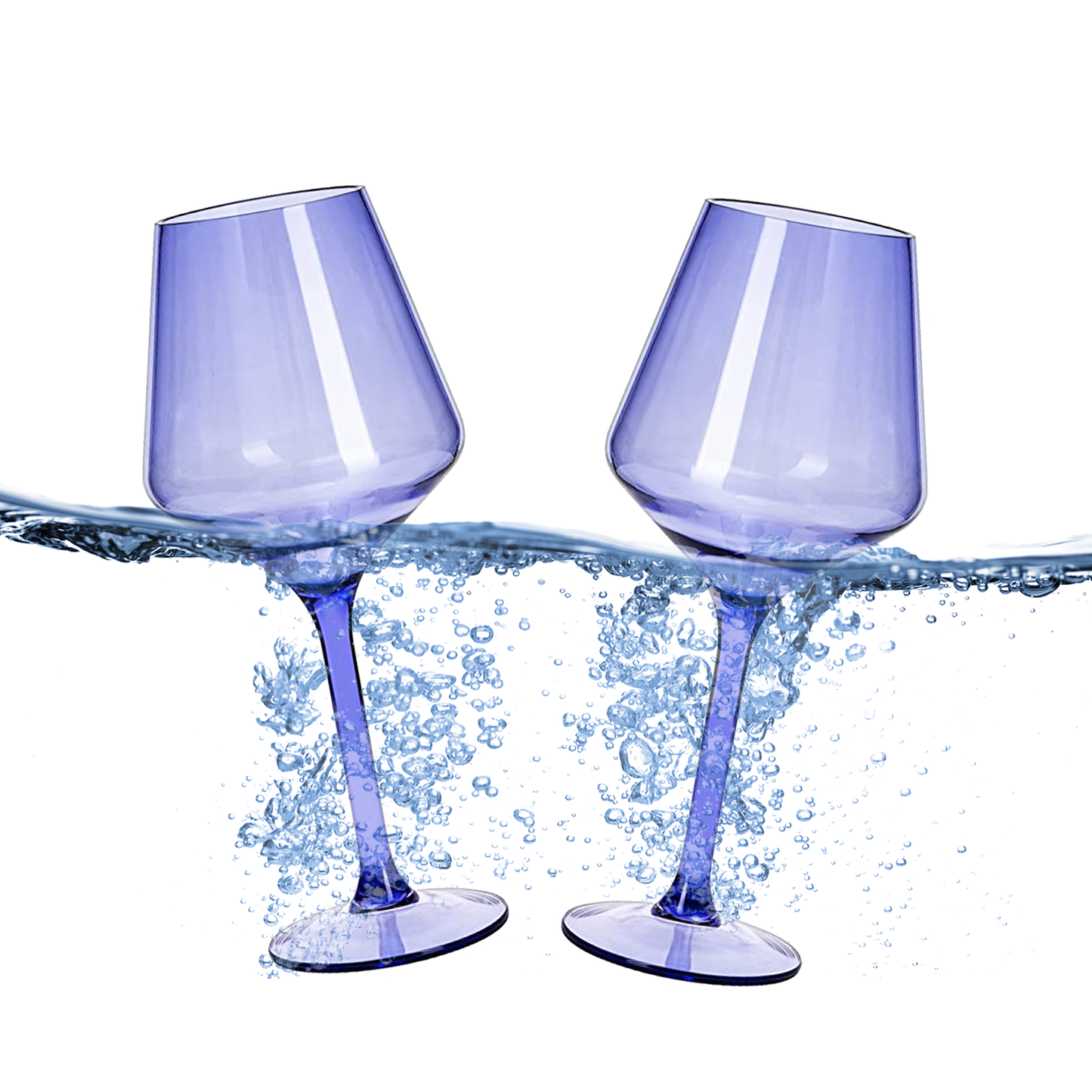 Floating Acrylic Plastic Stemmed Wine Glass