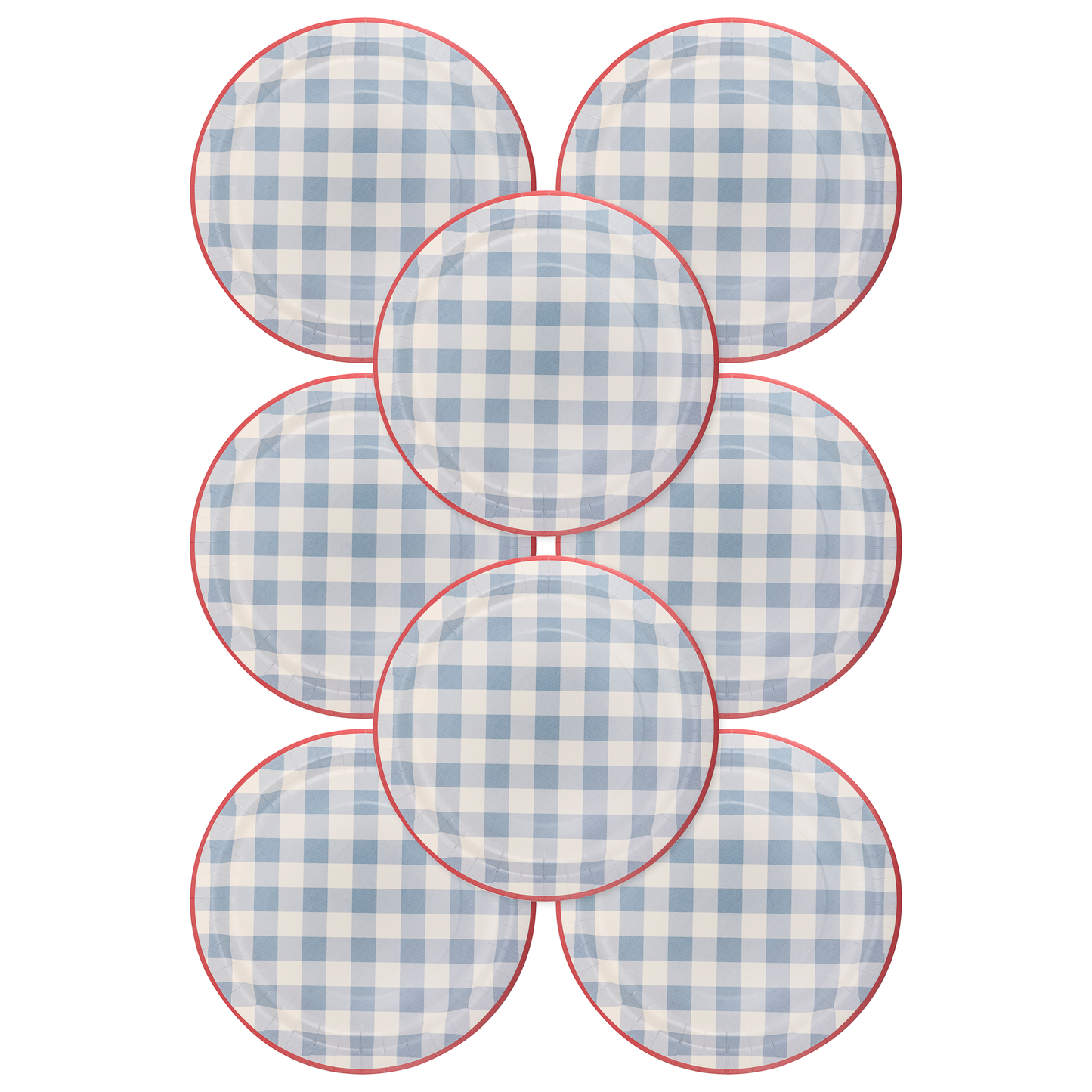 HAM1040 - Hamptons Chambray Gingham Paper Plate
