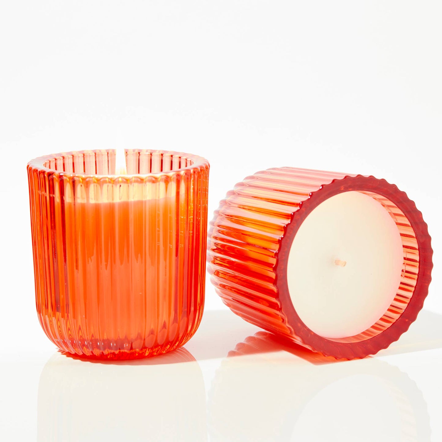 Marigold Citronella 1 Wick Orange Glass Candle 8oz Ctn.6