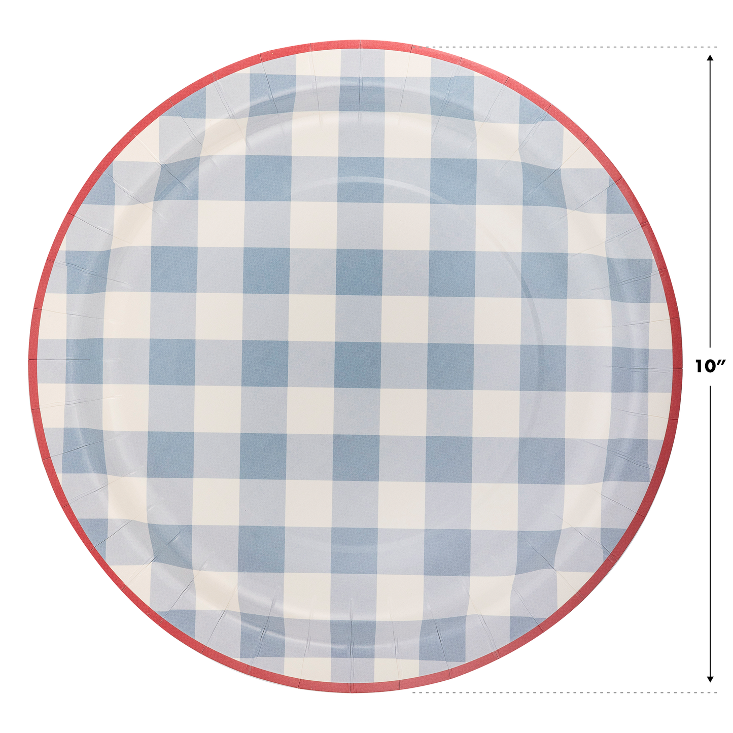 HAM1040 - Hamptons Chambray Gingham Paper Plate