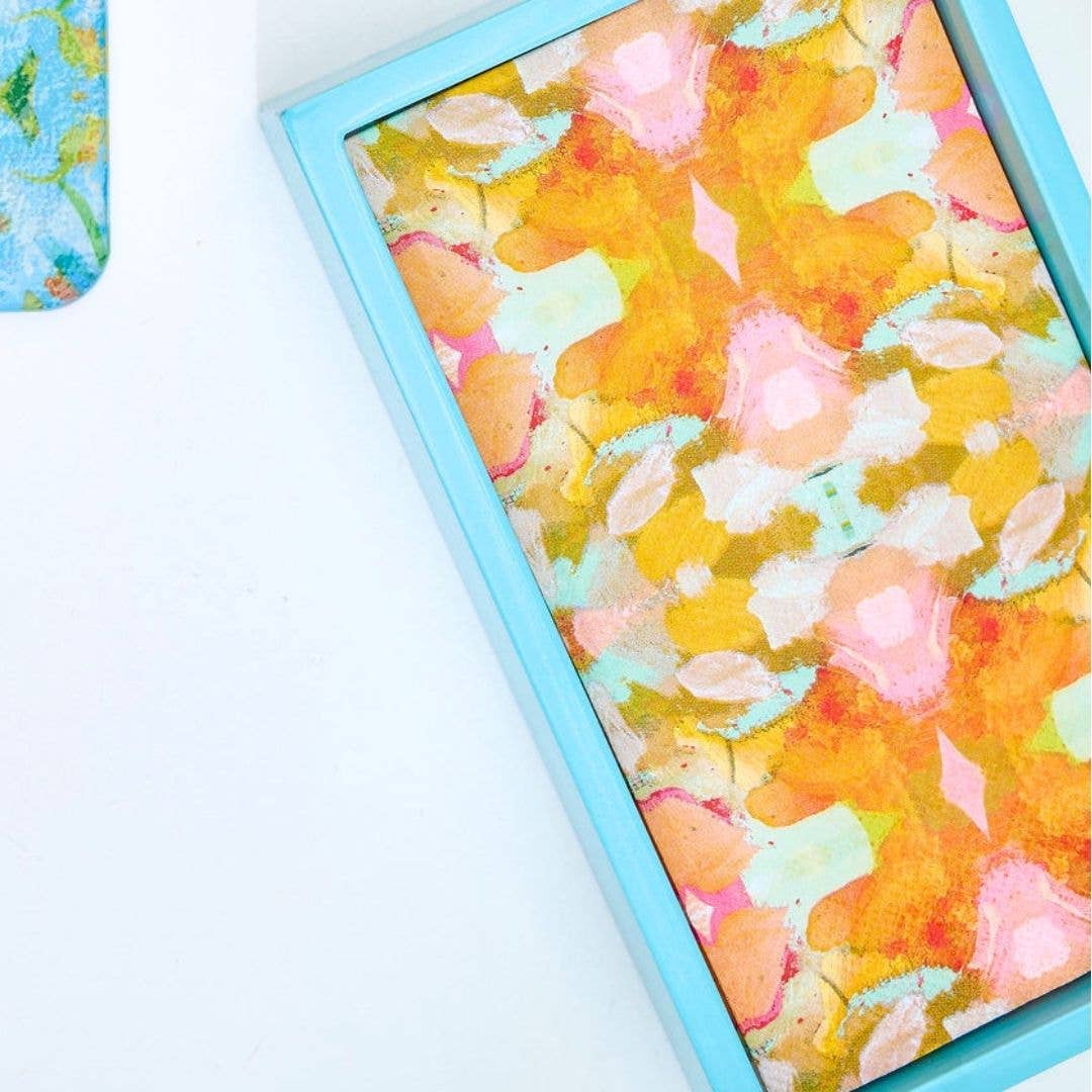 Light Blue Bamboo Guest Towel Holder