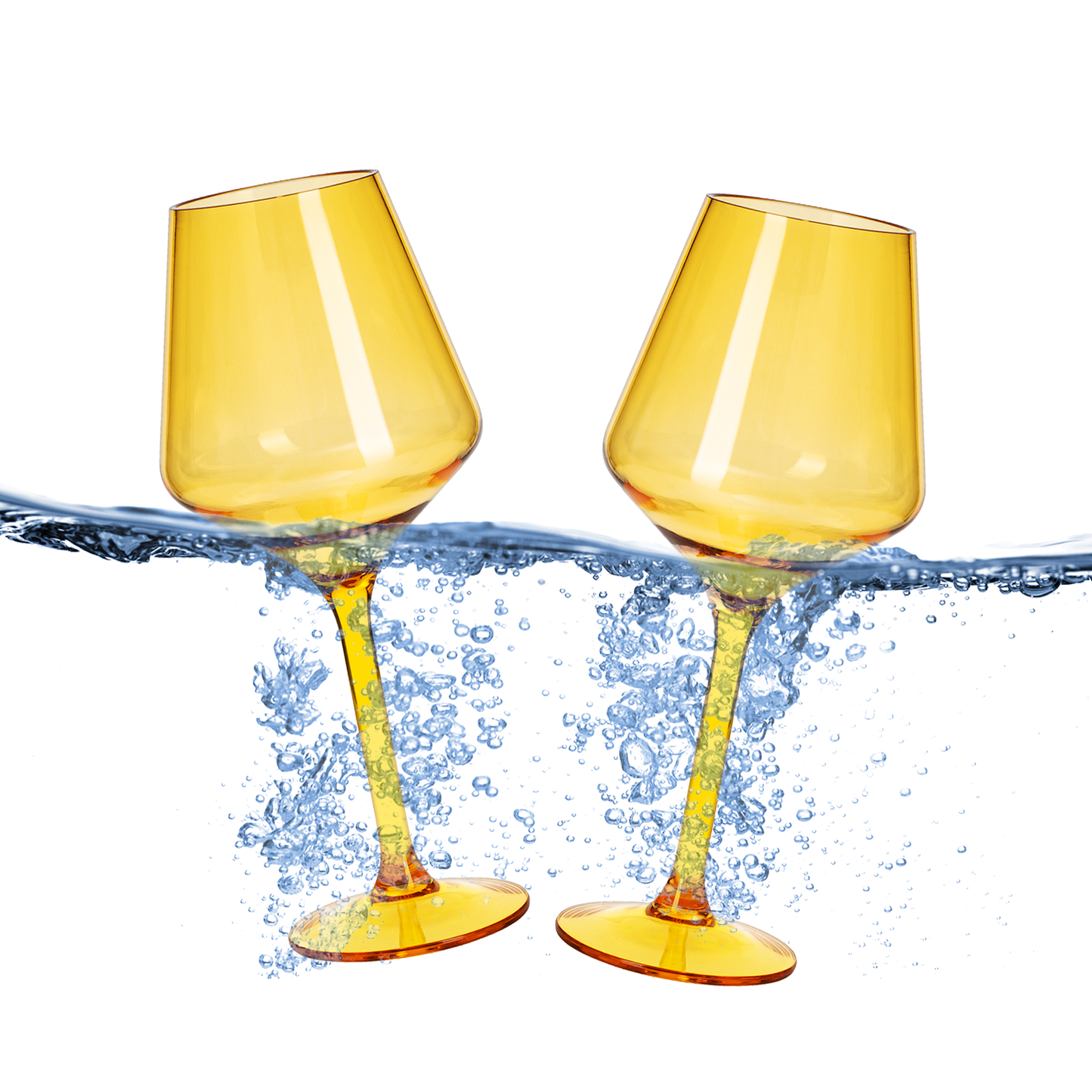 Floating Acrylic Plastic Stemmed Wine Glass