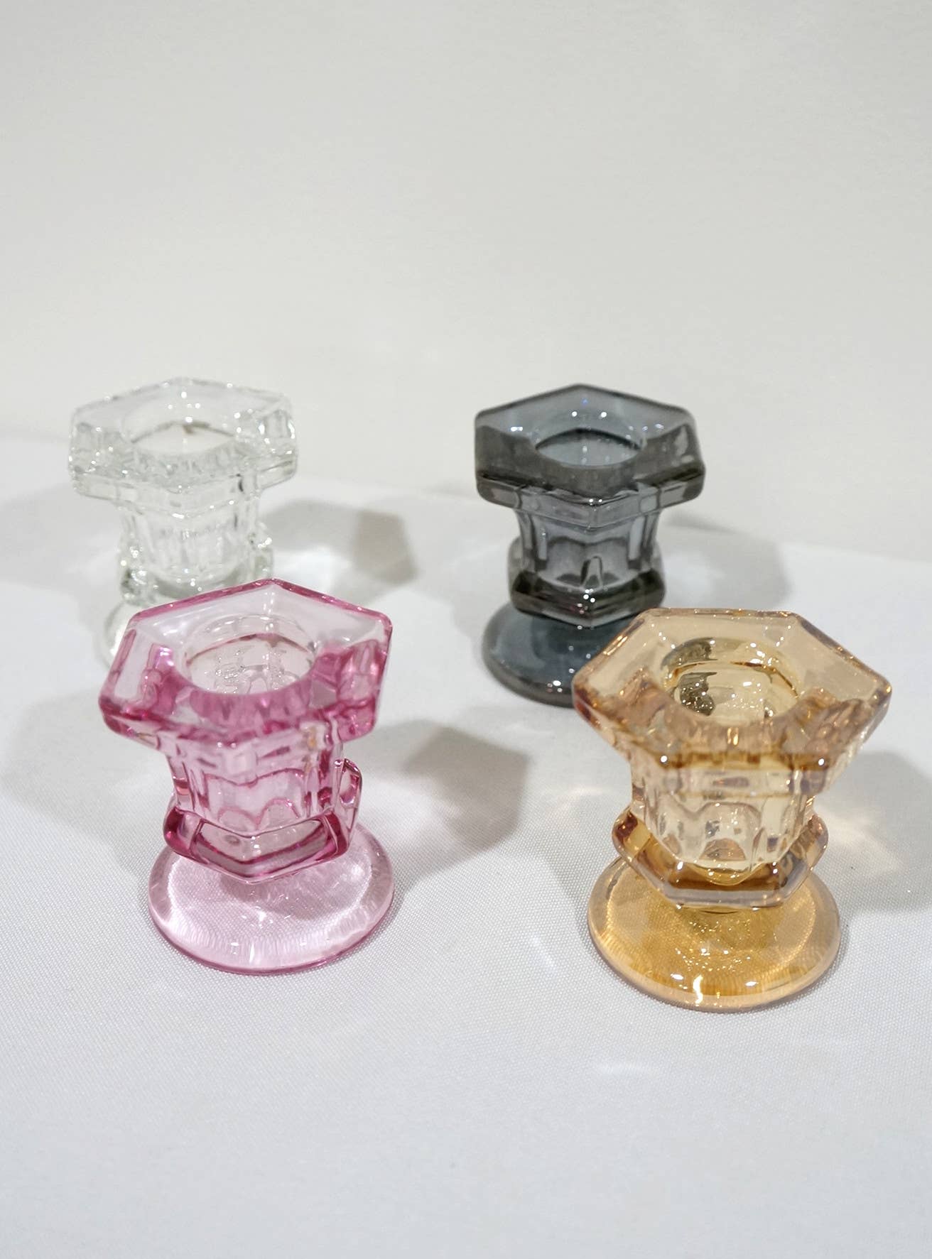 Glass Candlestick Holders Taper Candle Holders Tabletop
