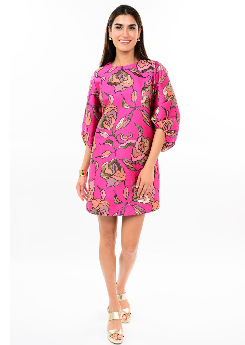 Pink Brocade Dress