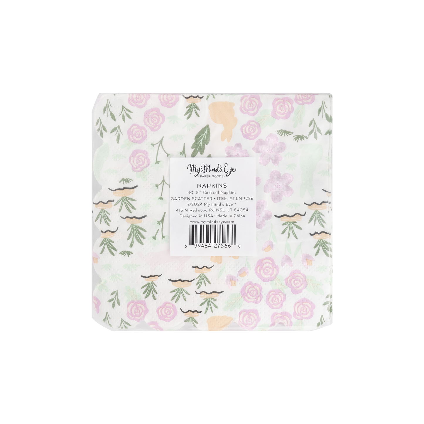 PLNP226 - Garden Scatter Paper Cocktail Napkin
