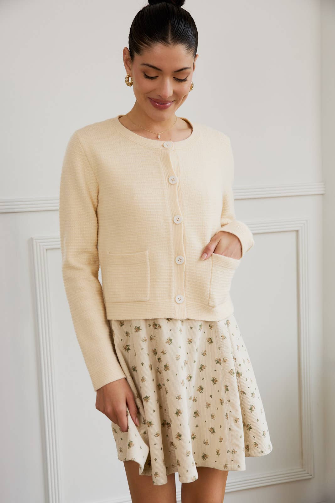 Button Up Long Sleeve Cardigan