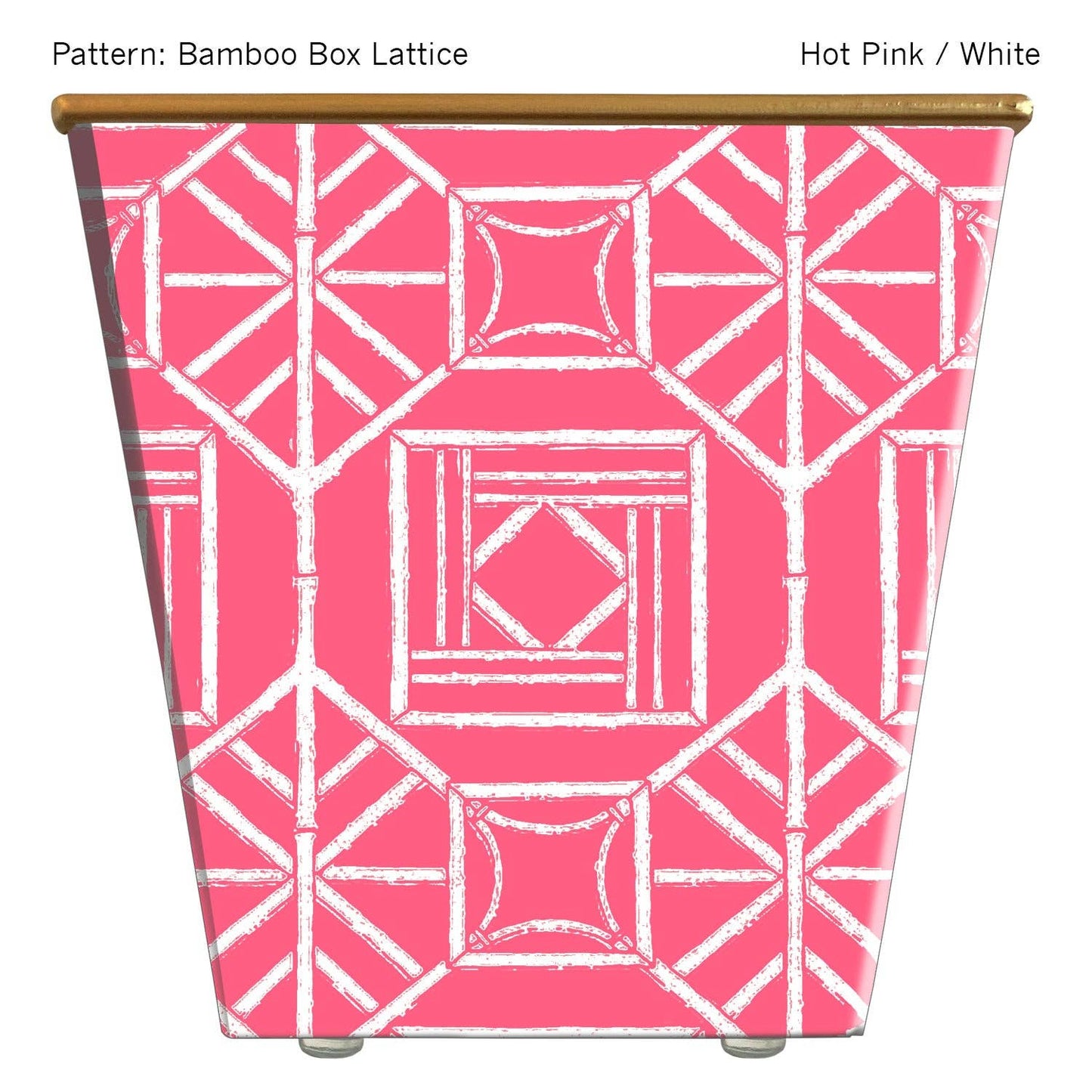Bamboo Box Lattice Cachepot Candle