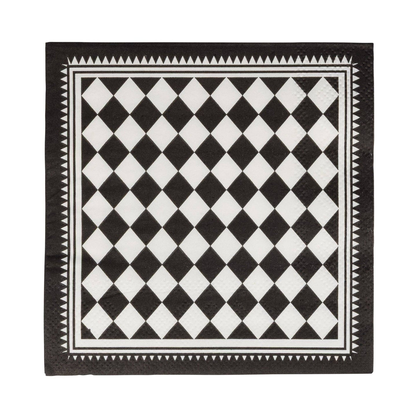 APO1239 - Black Checkers Cocktail Napkin