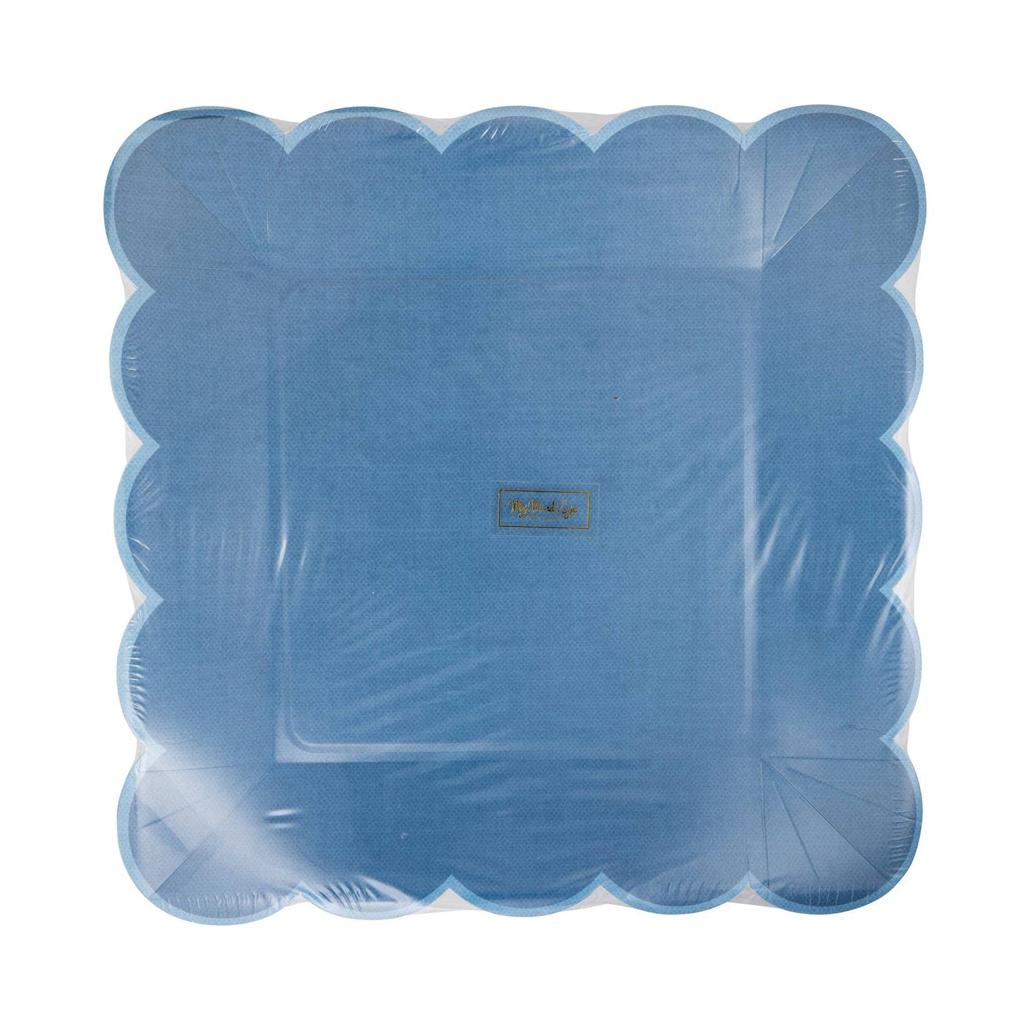 HAM1144 - Hamptons Blue Large Scallop 11" Paper Plate