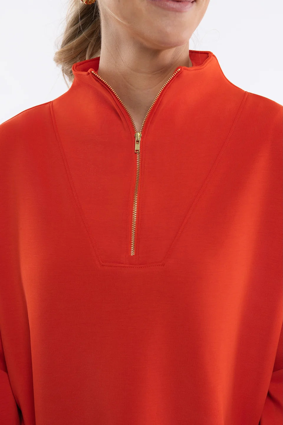Morgan Quarter Zip in Tomato