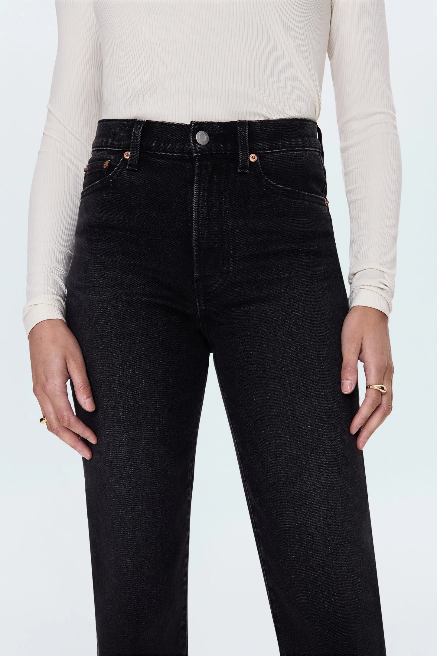 Charlie High Rise Classic Straight in Dark Midnight