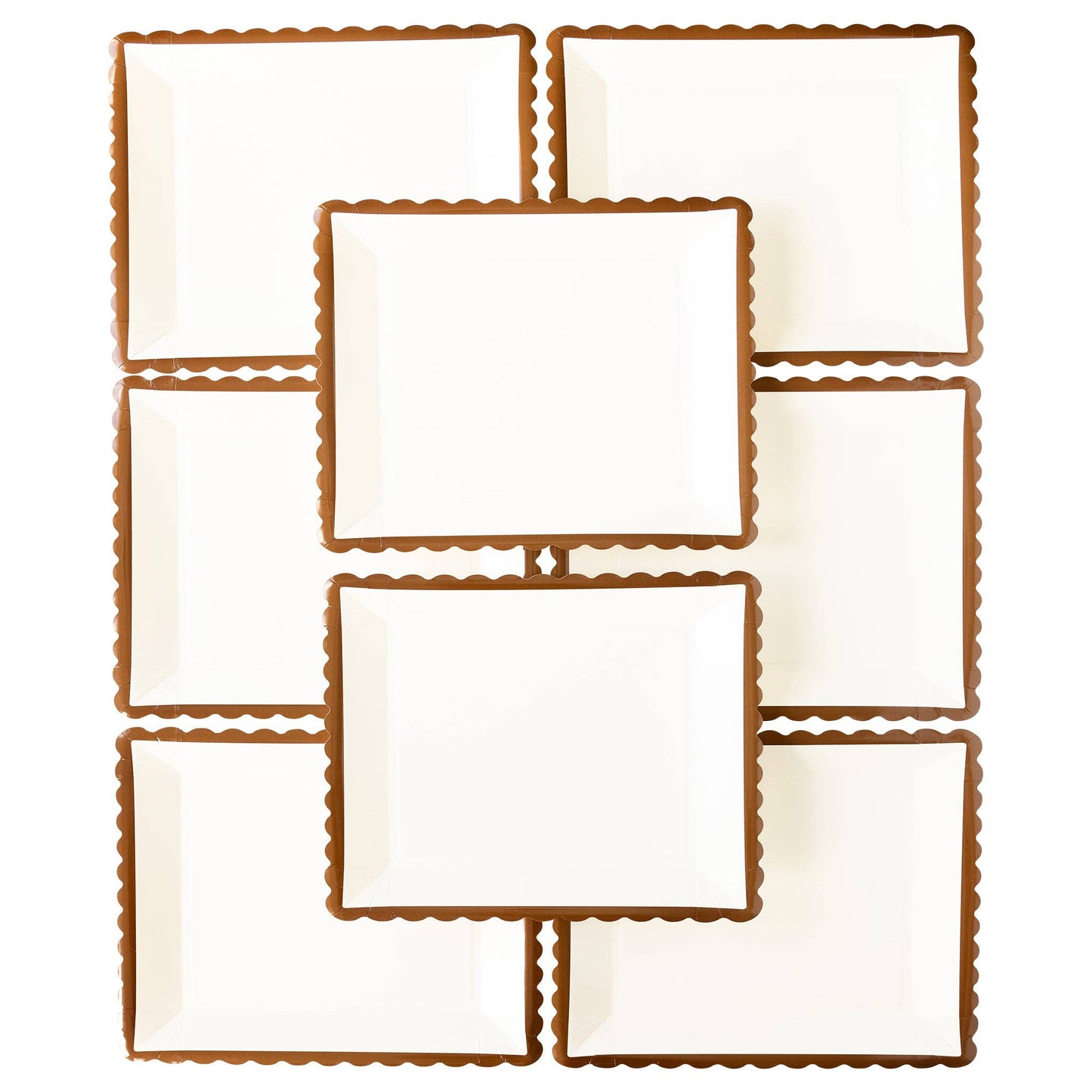 THP1140 - Brown Ruffle Edge Plate - 12"