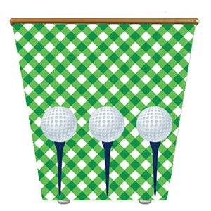 WHH Gingham Golf Cachepot Candle