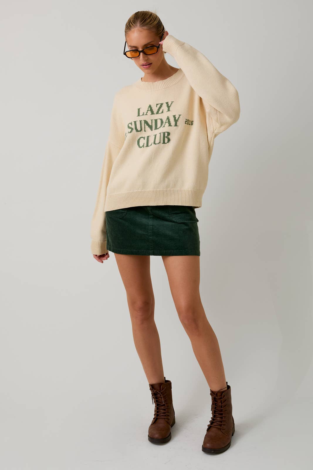 Lazy Sunday Club Knit Sweatshirt