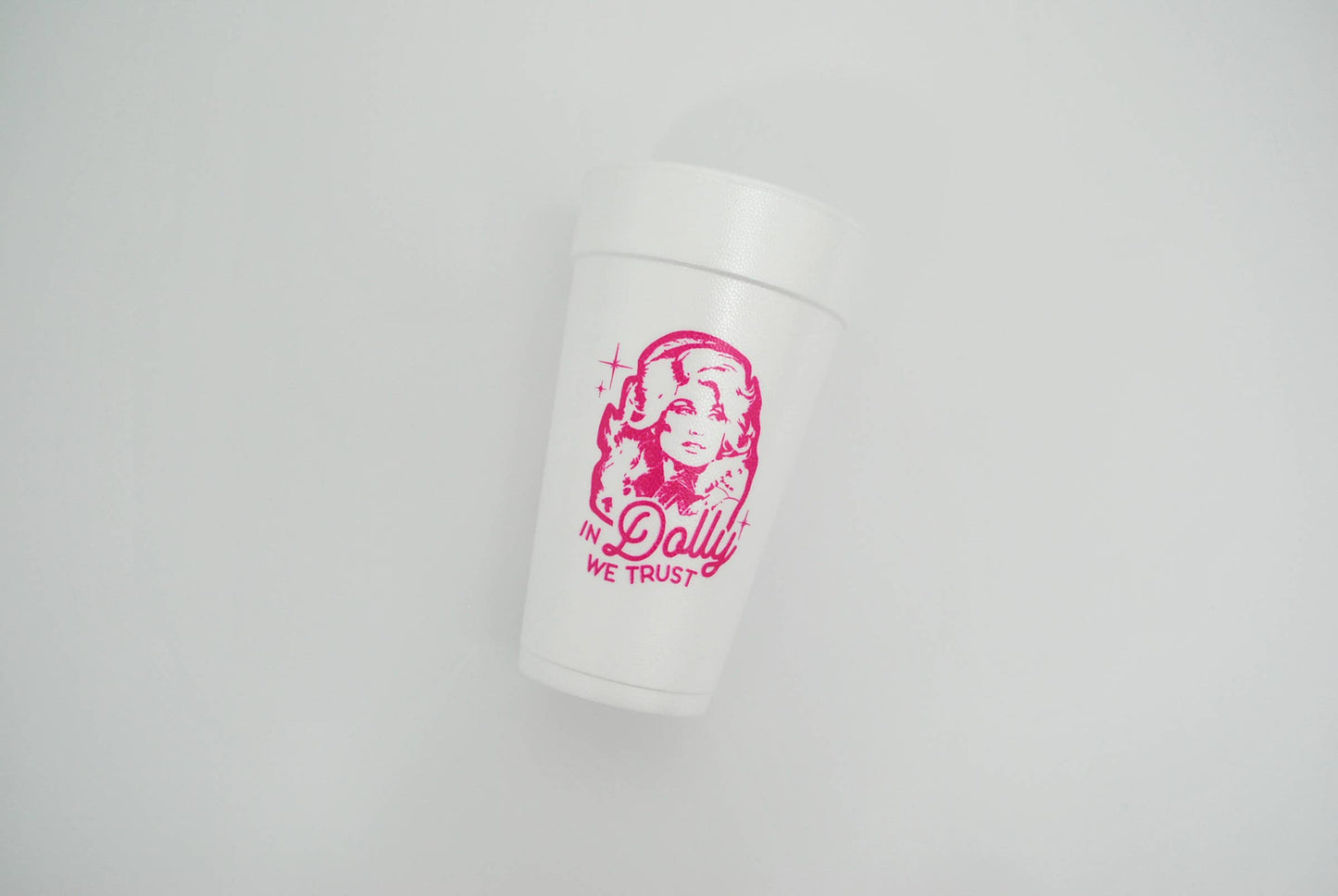 20oz. Styrofoam Cup 10 Pack Sleeve {In Dolly We Trust}