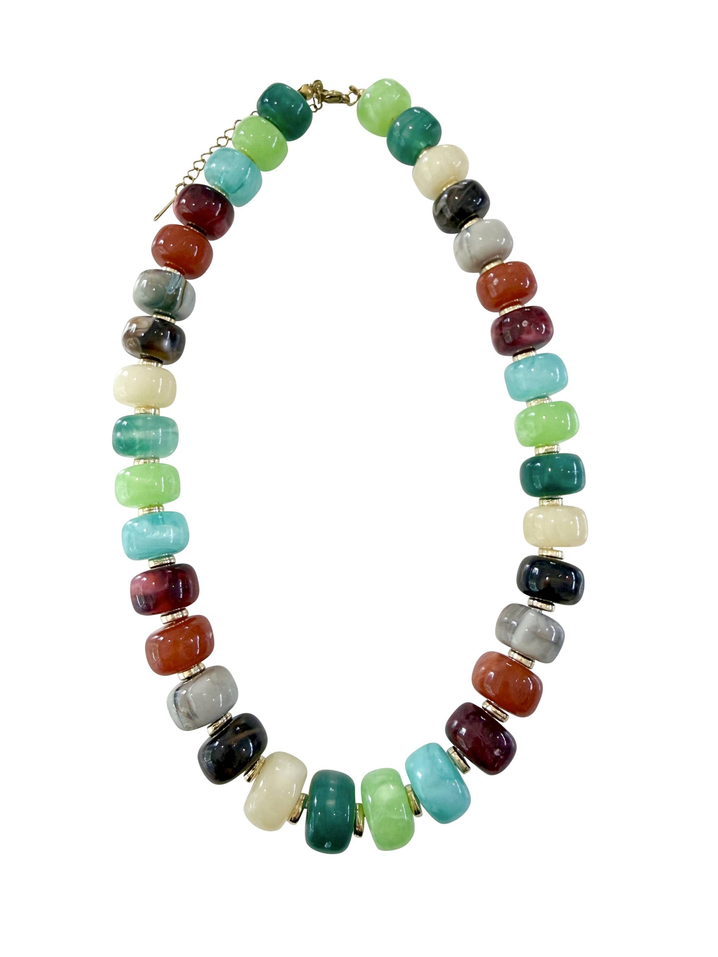 Morris Chunky Beaded Necklace -Neutral Mix