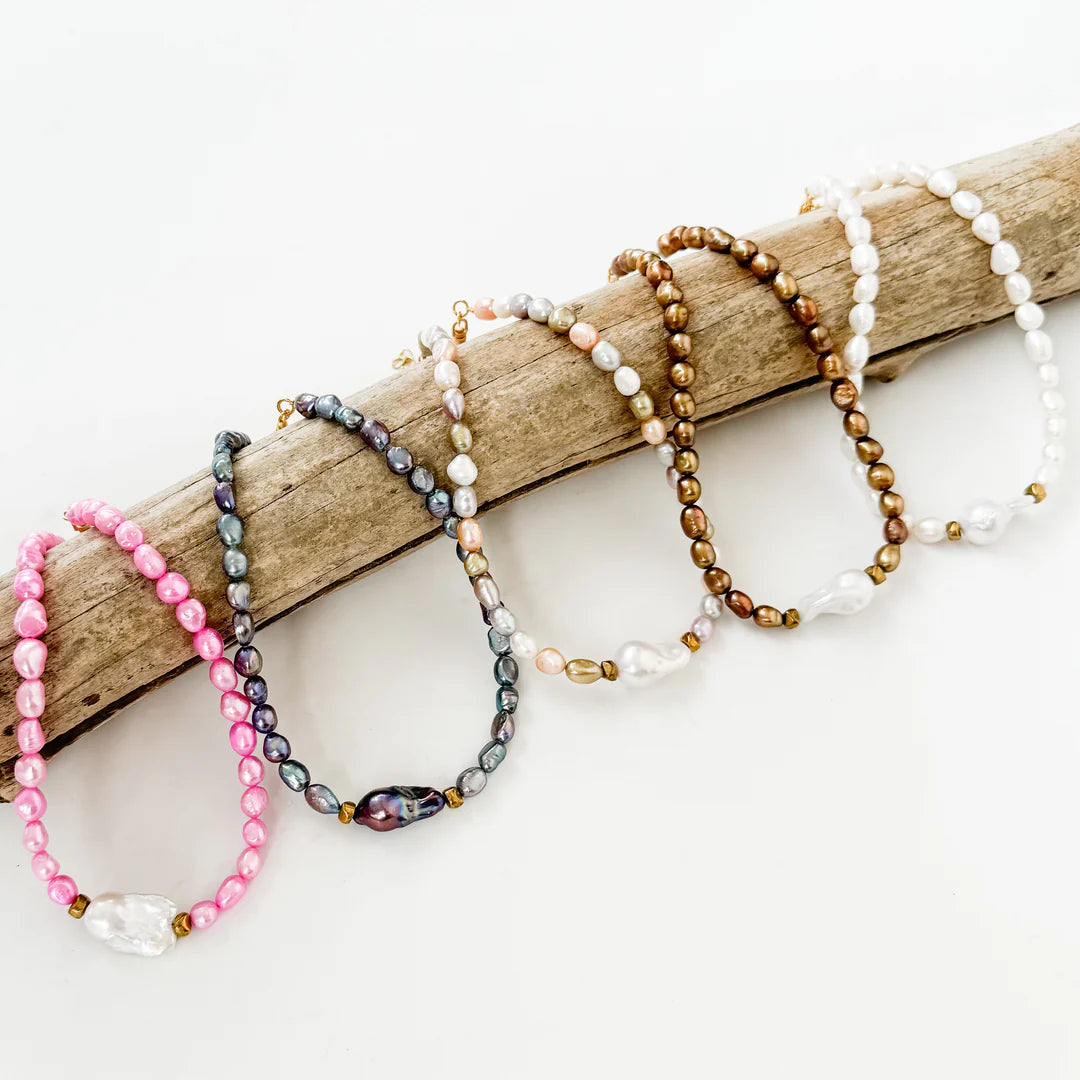 Baroque Pearl on Freshwater Chain