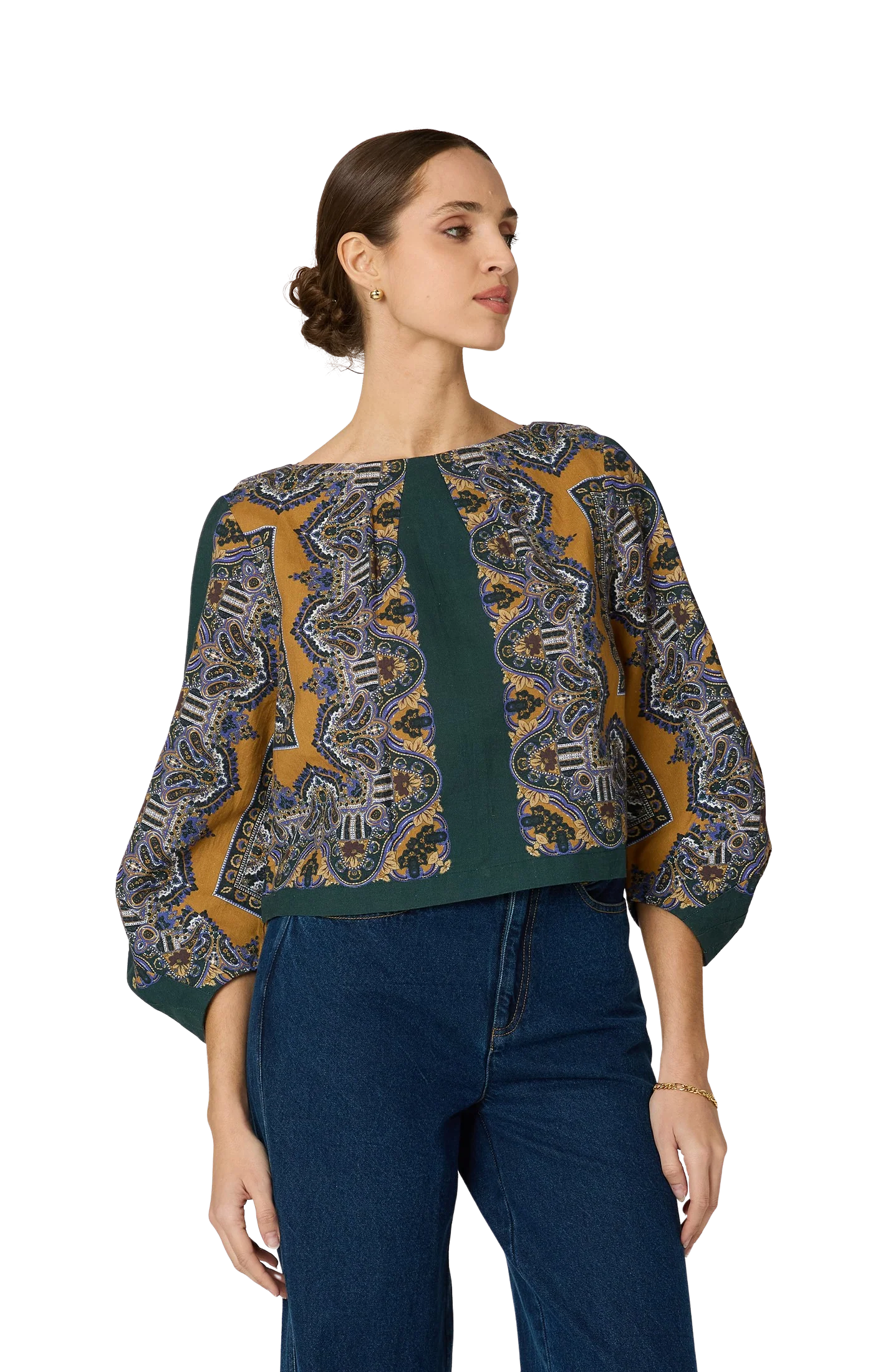 Solana Blouse in Mercado Print