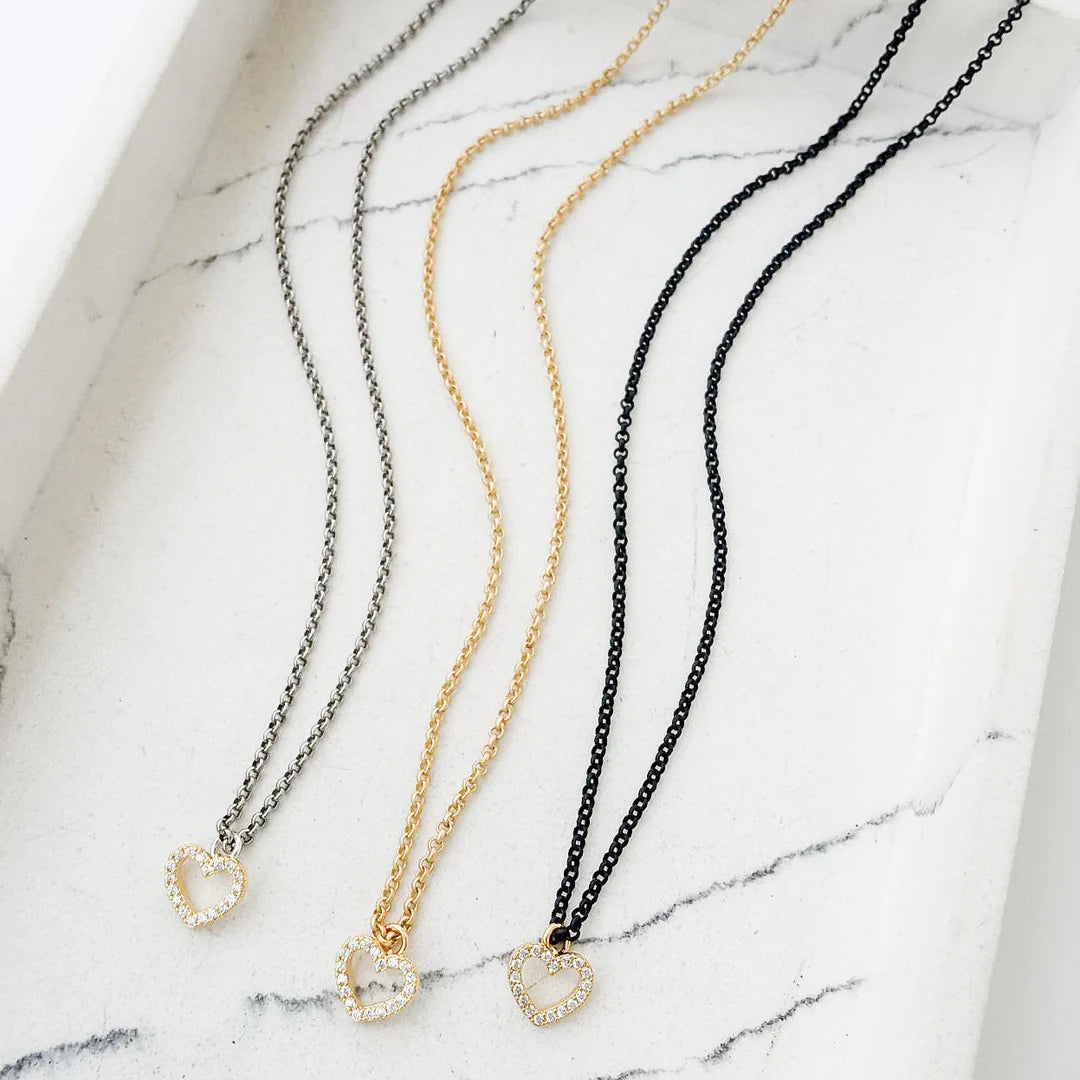 Small Chain with Petite CZ Heart