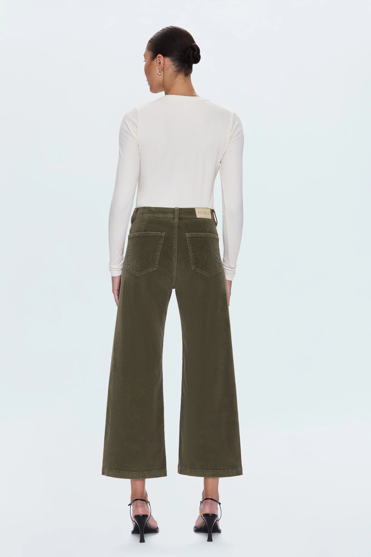 Penny Crop High Rise Wide Leg in Sequoia