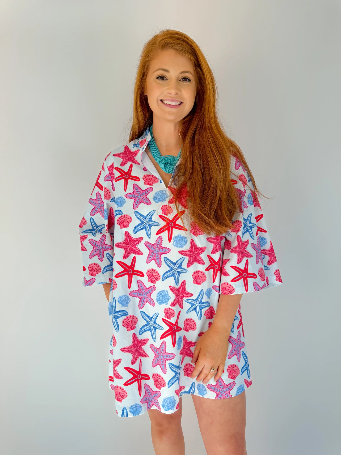 Faye Mini Dress in Tidal Wave