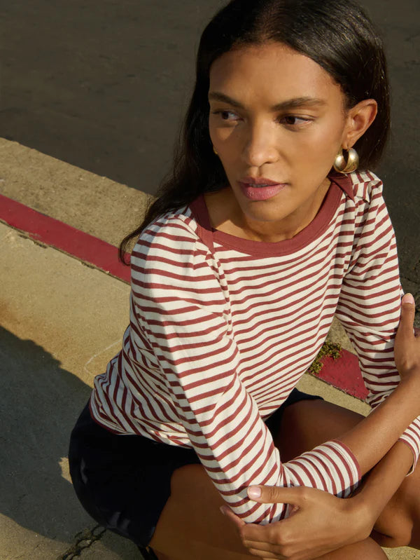 Amelie Top in Sable Stripe