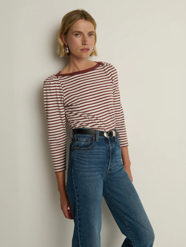 Amelie Top in Sable Stripe
