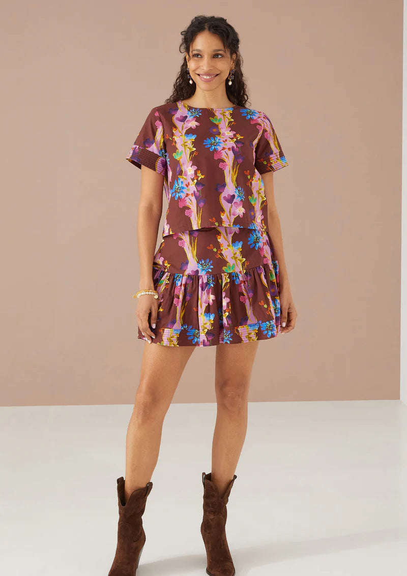 Anessa Skort in Prairie Floral Cinnamon