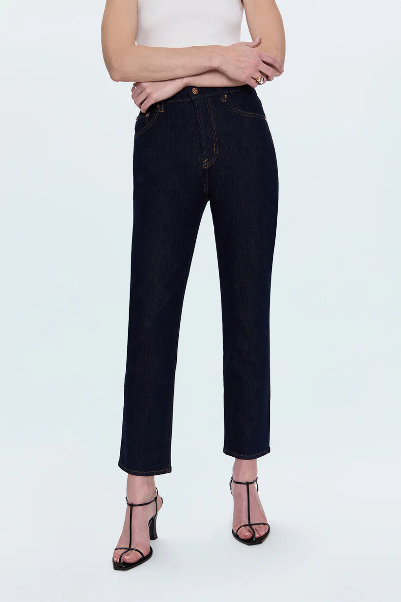 Bri Ankle High Rise Slim Straight in Nightfall