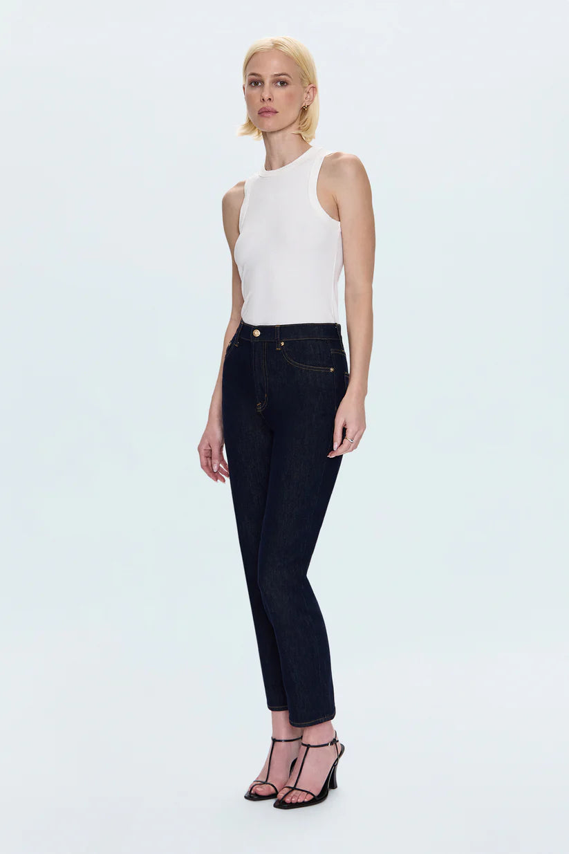 Bri Ankle High Rise Slim Straight in Nightfall