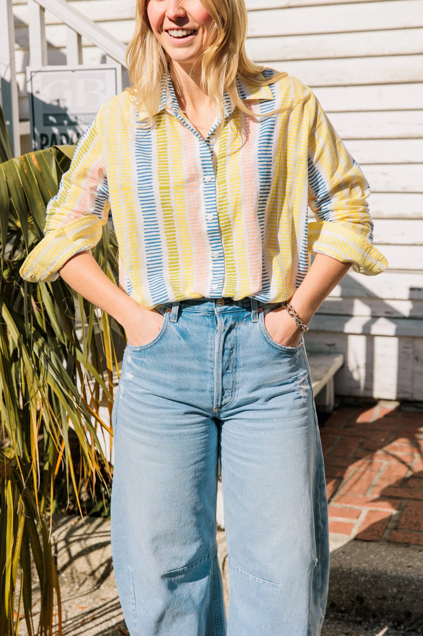 Boyfriend Shirt in Gasparilla Stripes