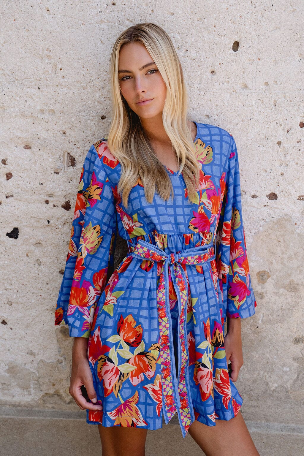 Lucia Mini Dress in Carolina Blue