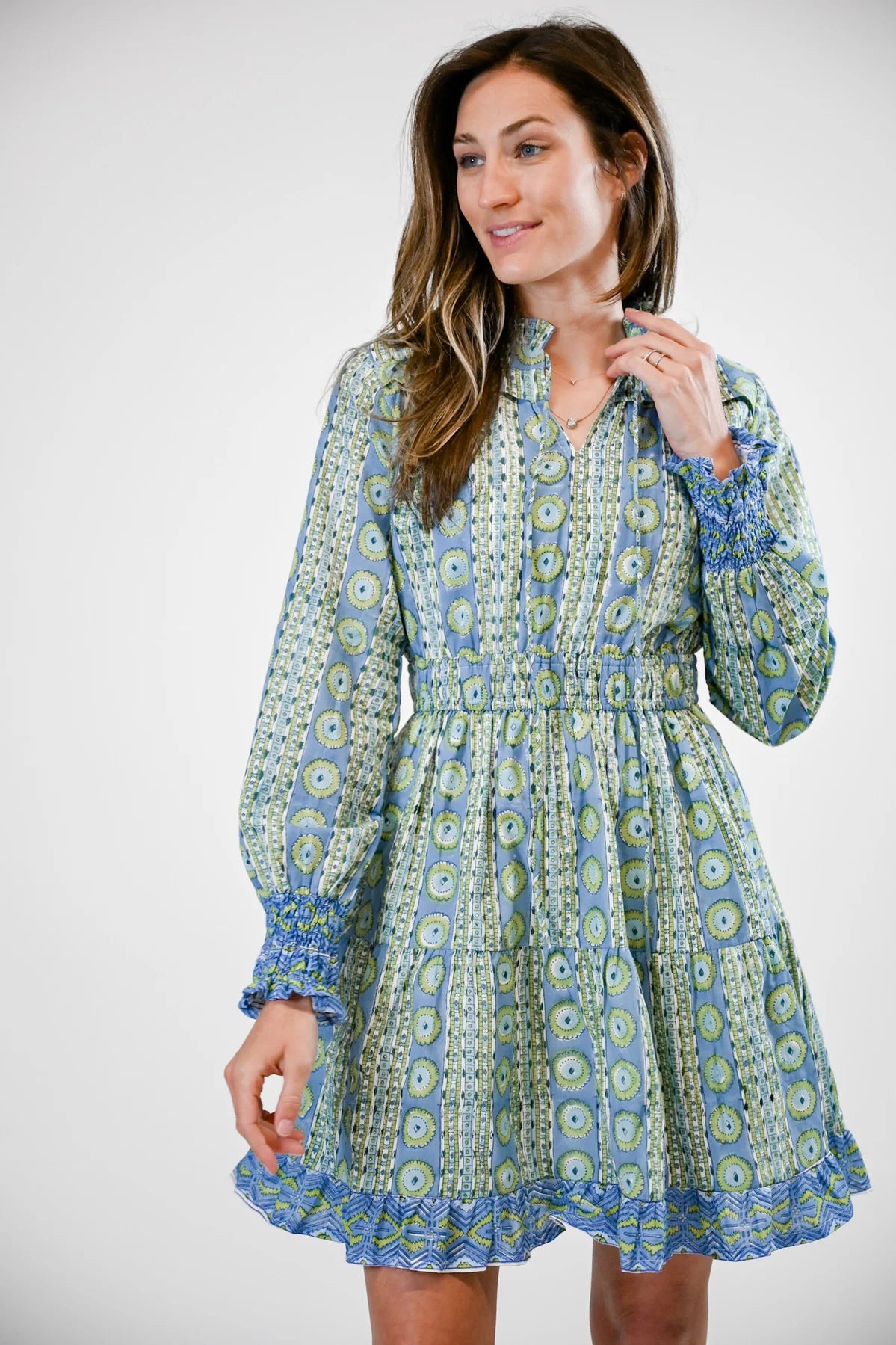 Nicole Dress in Gilded Ivy