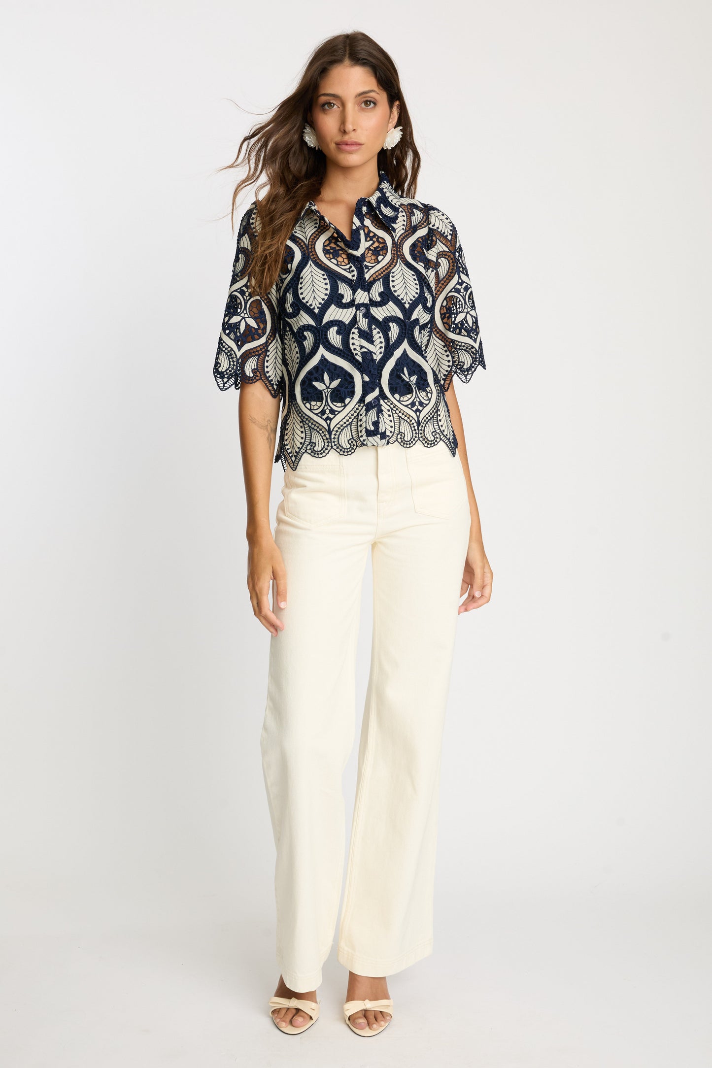 Tay Top in Navy Lace