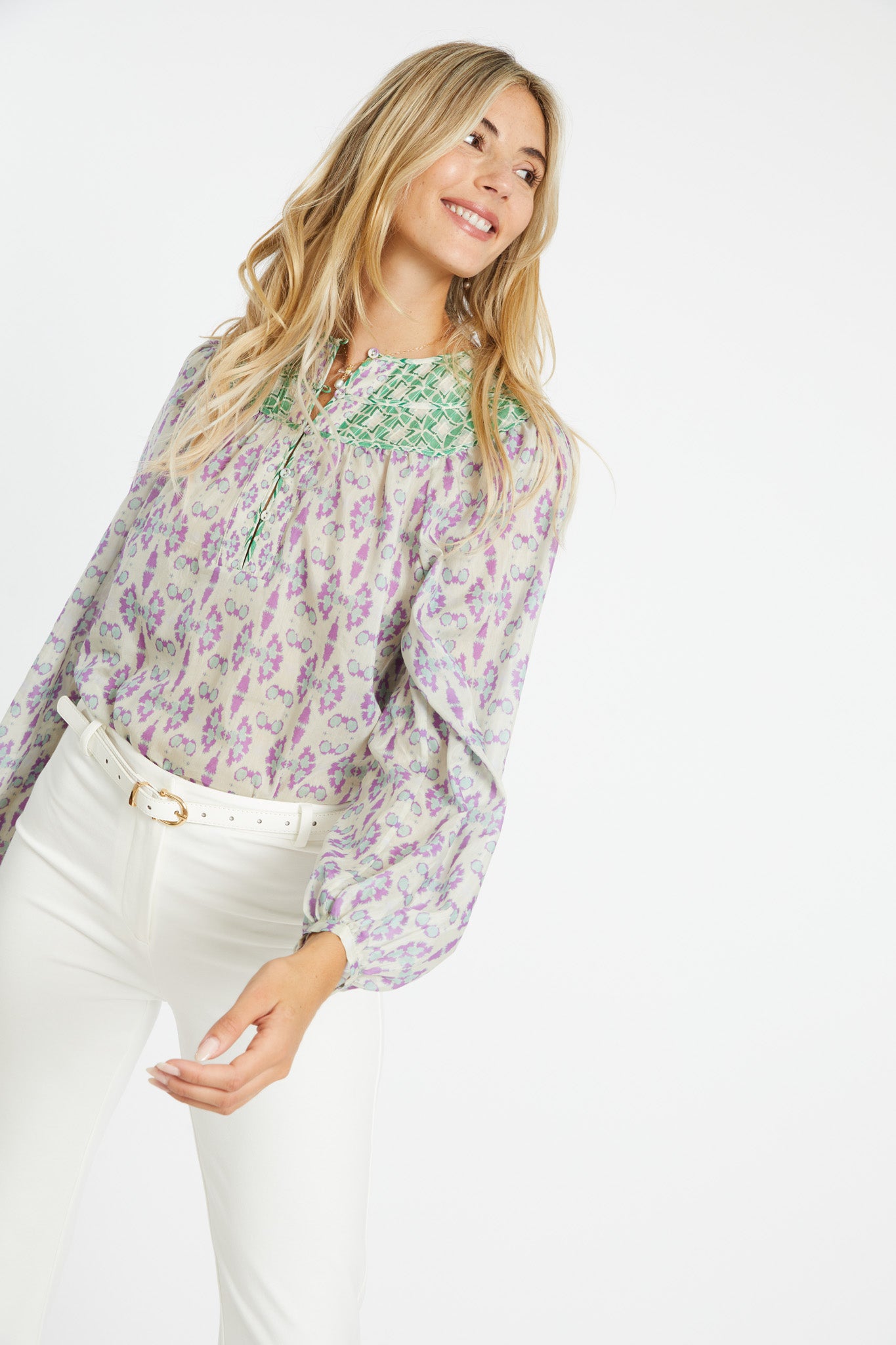Emery Top in Tribal Ink Blot