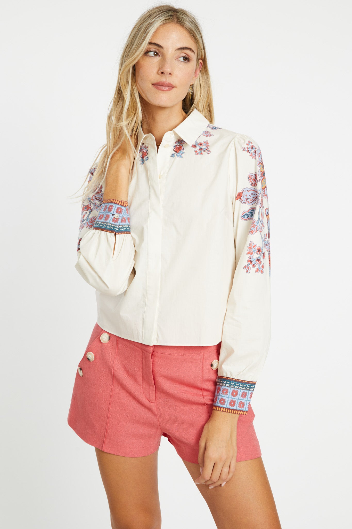 Audrey Top in Woodblock Bloom