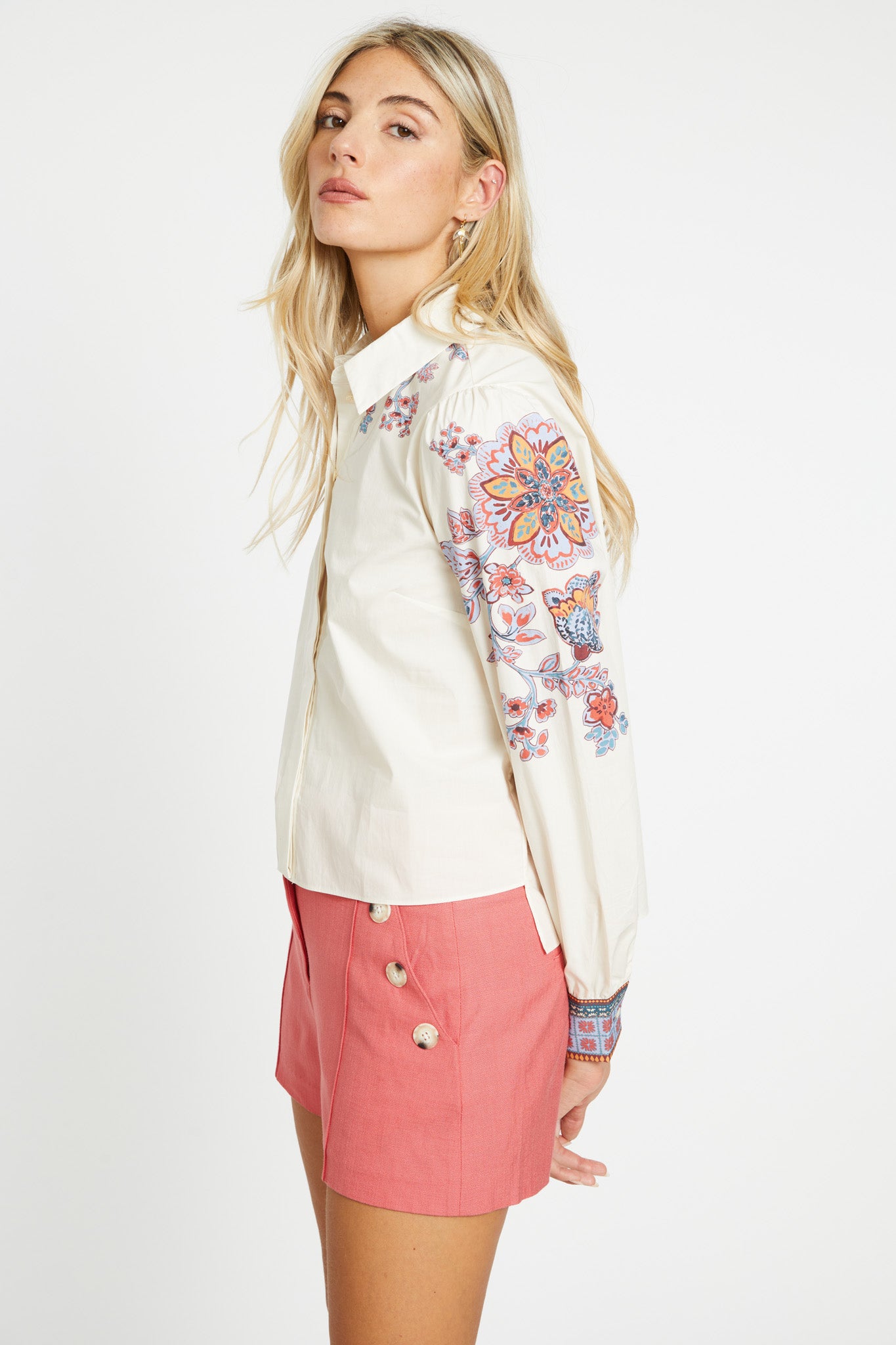 Audrey Top in Woodblock Bloom