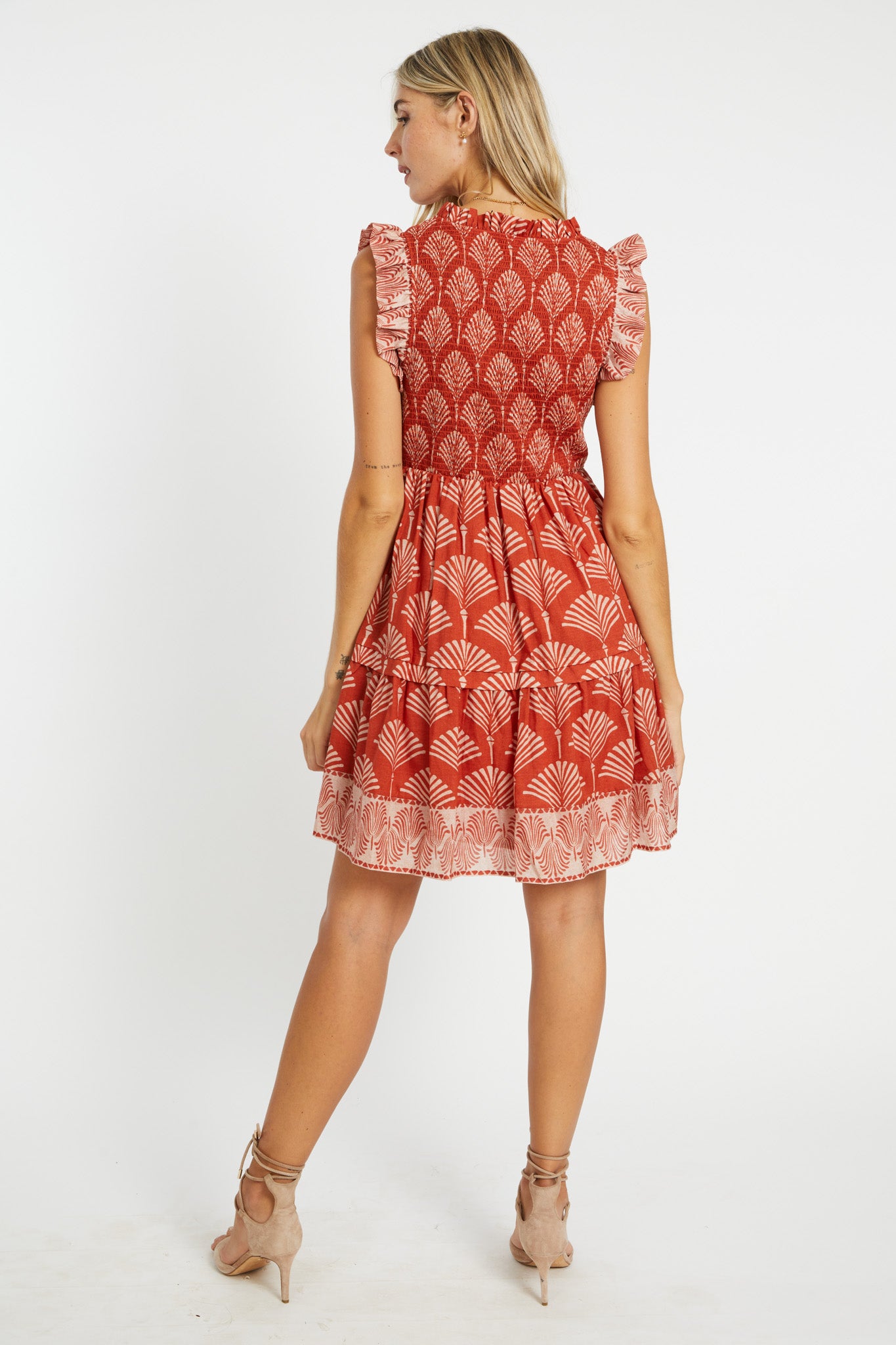 Emmeline Dress in Rust Ginko Breeze