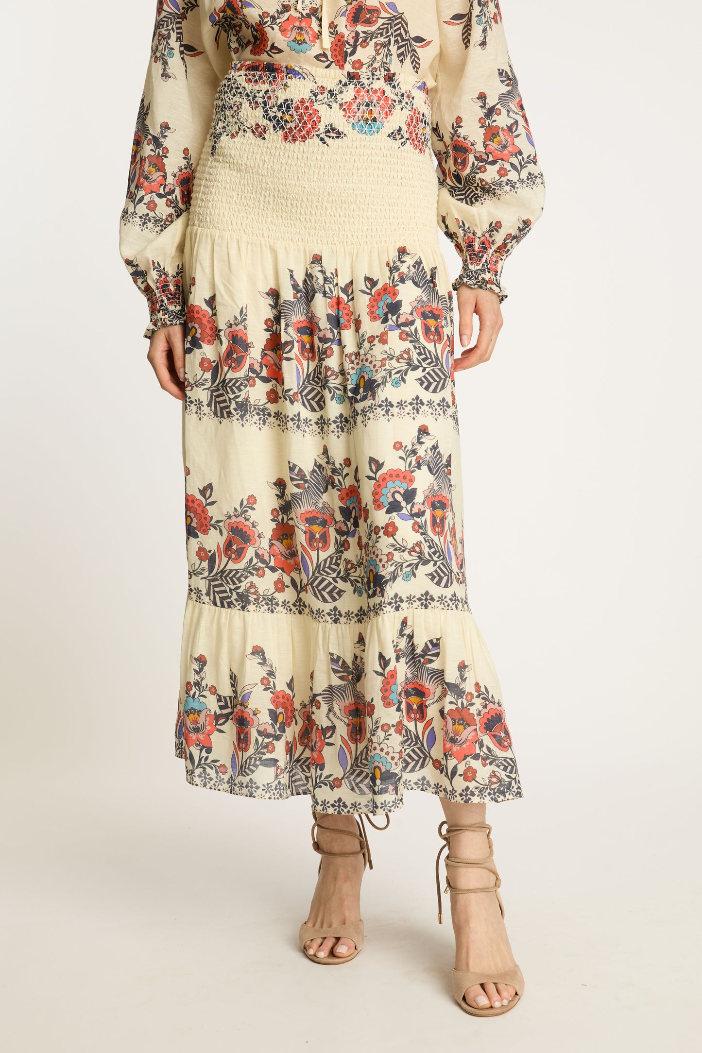 Chablis Skirt Dress in Zebra Leaf