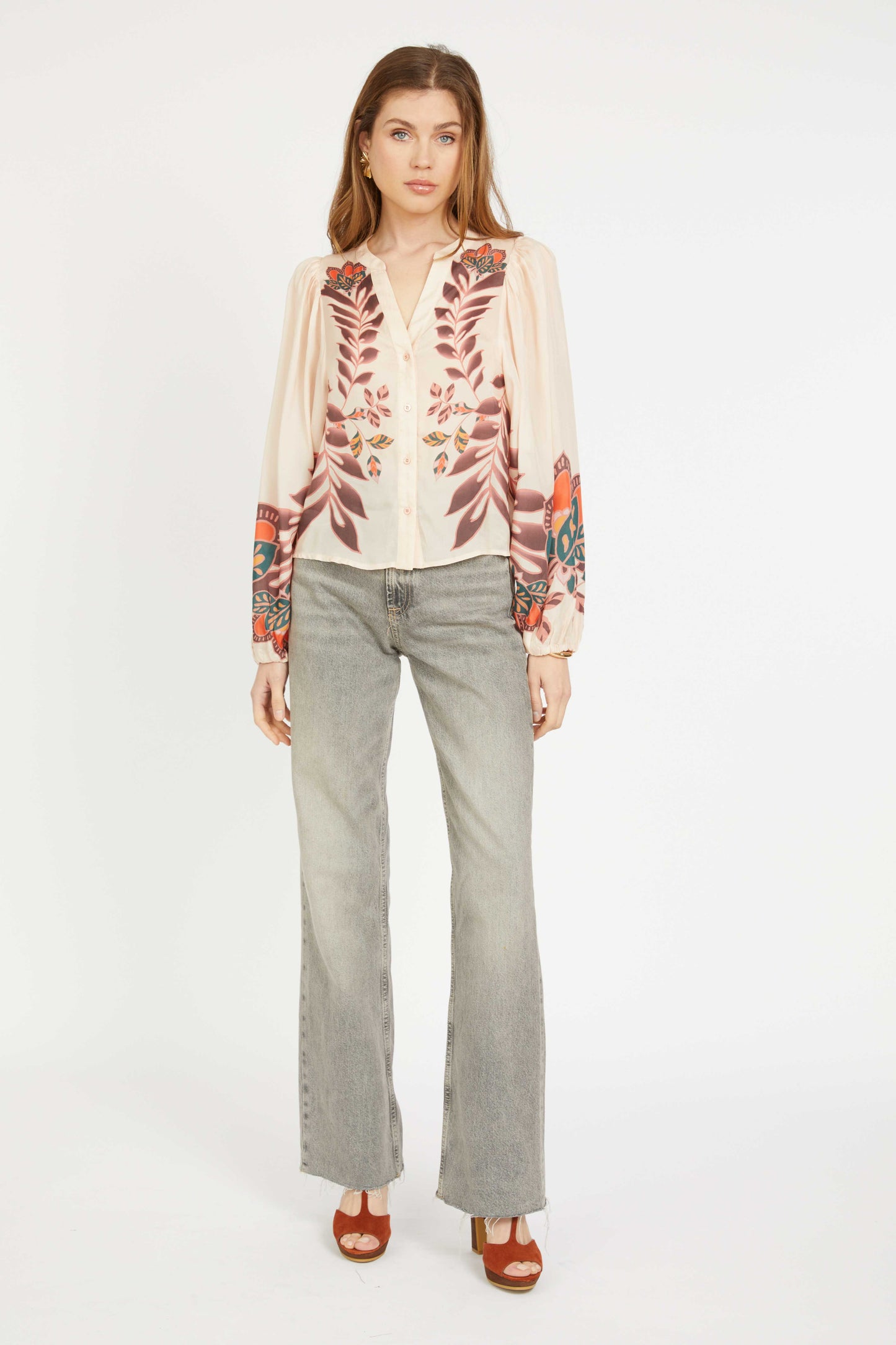 Selene Top in Copper Orchard