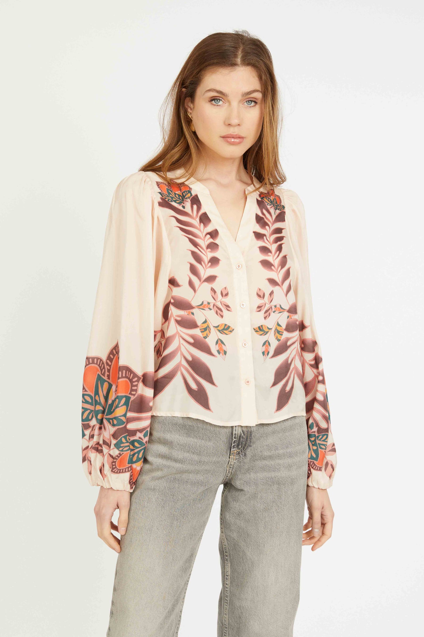 Selene Top in Copper Orchard