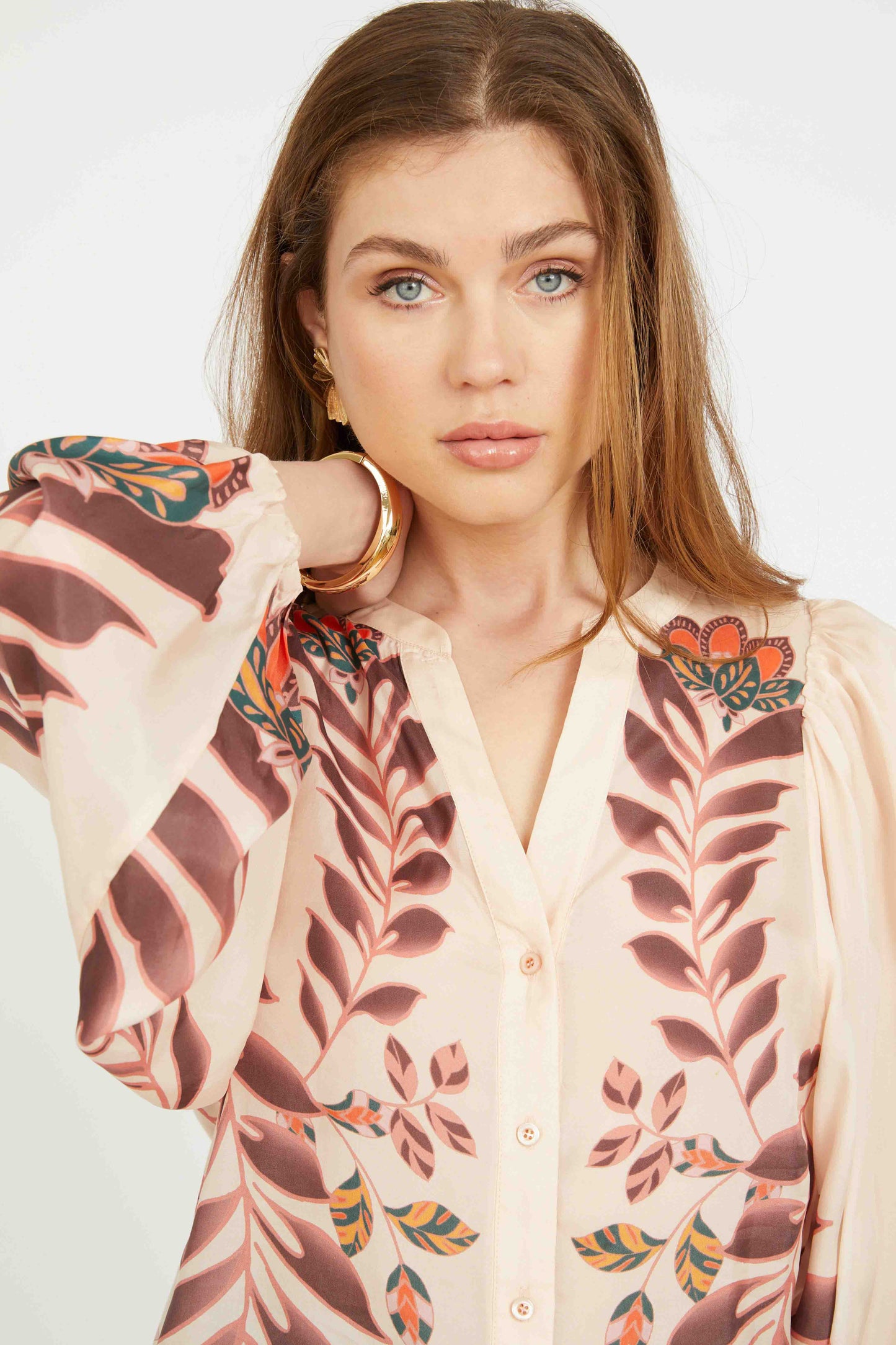 Selene Top in Copper Orchard
