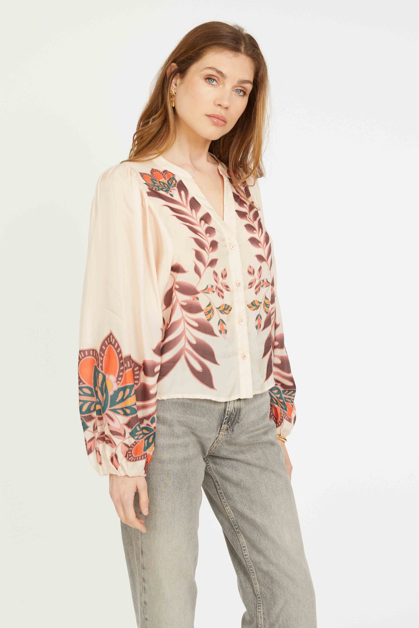 Selene Top in Copper Orchard