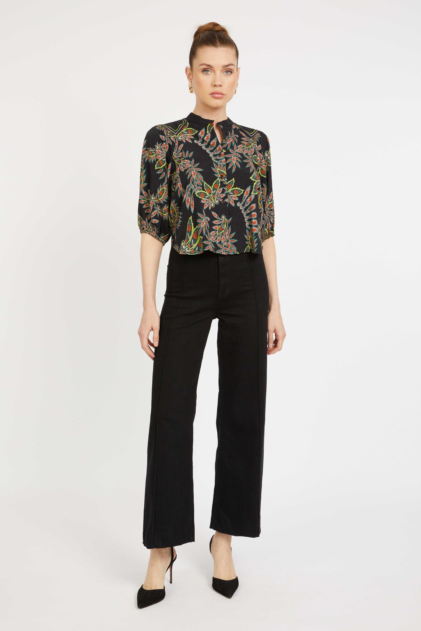 Juliette Top in Paisley Forest