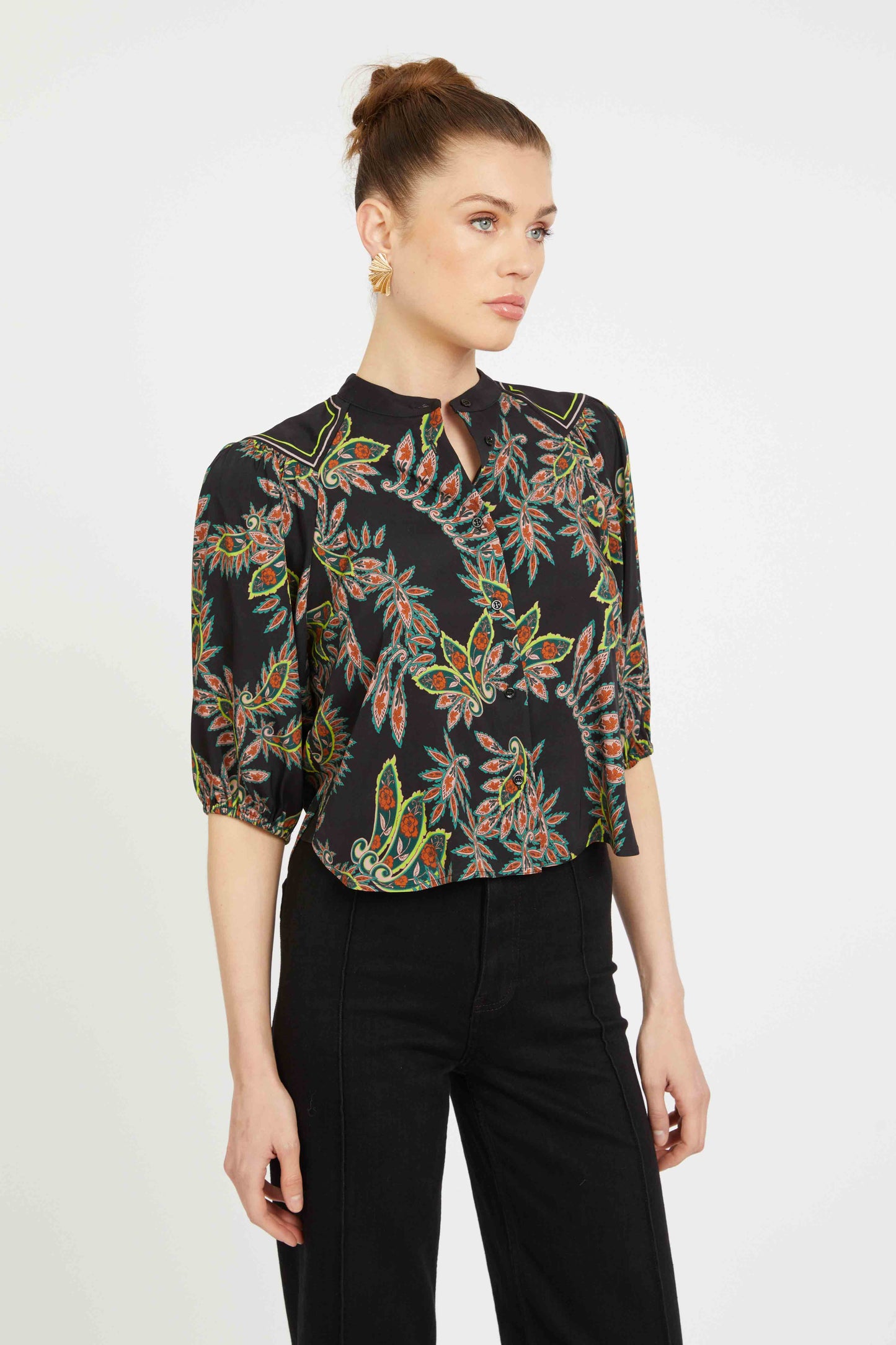 Juliette Top in Paisley Forest