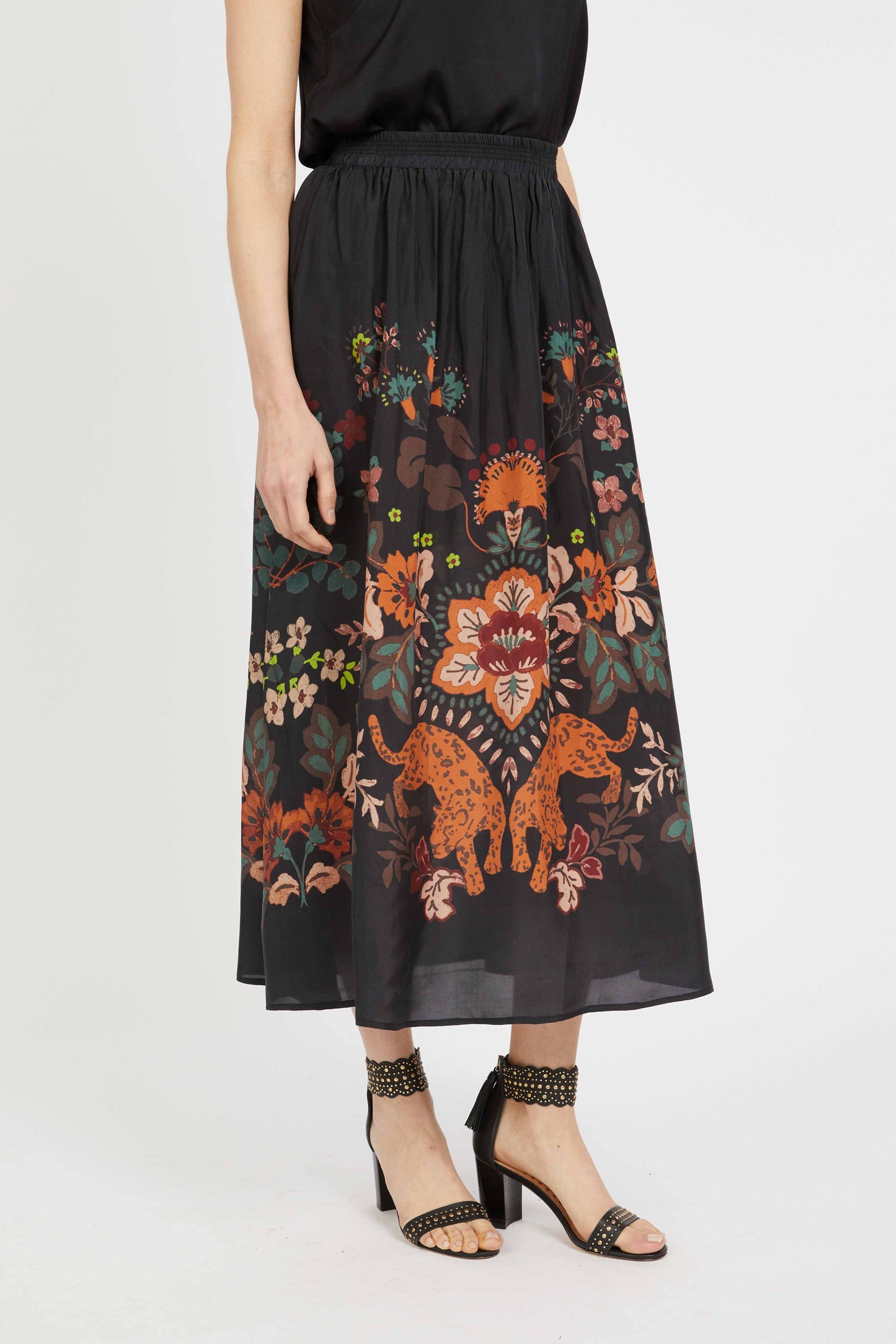 Neyla Skirt in Leopard Peony