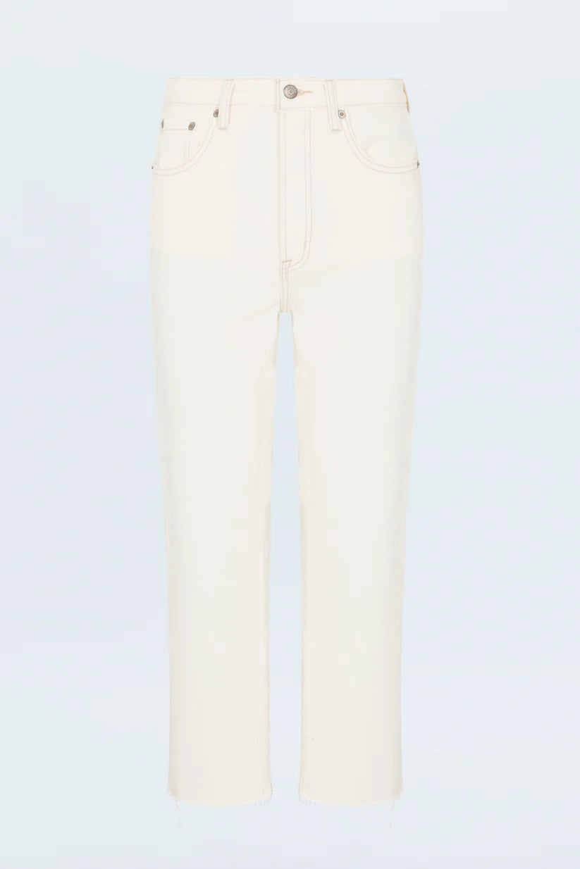 Cassie Crop Super High Rise in Ecru Vintage