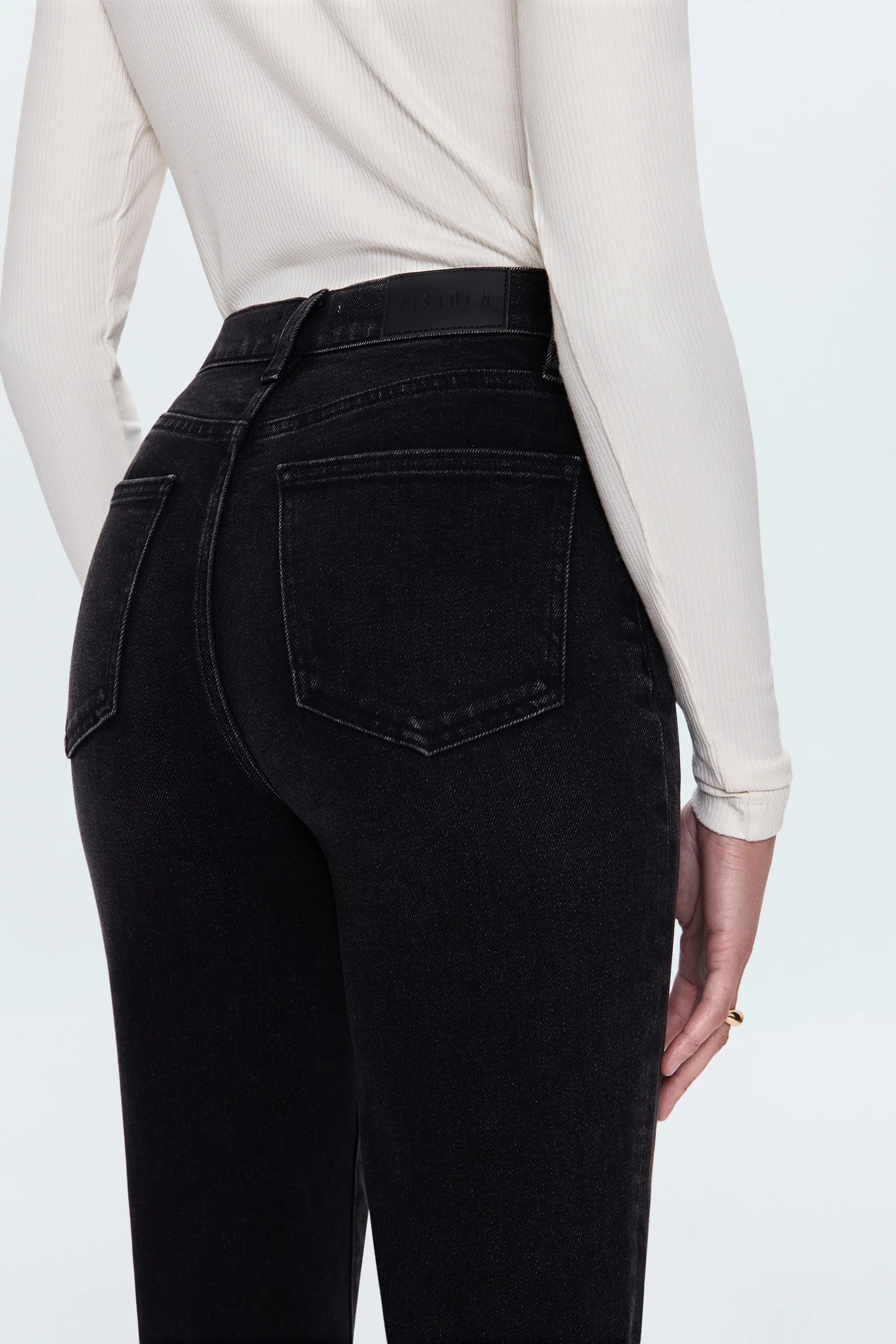 Charlie High Rise Classic Straight in Dark Midnight